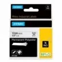 Dymo Rhino Étiquettes Industrielles | polyester permanent | 12 mm x 5,5 m | autocollantes impression en Noir sur fond blanc | pour étiqueteuses Rhino et LabelManager, Noir sur blanc, Multicolore, Polyester, -40 - 150 C, UL 969, DYMO
