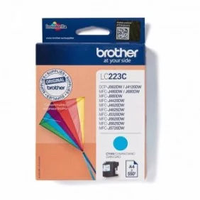 Brother LC223C - Cartouche d'encre originale – Cyan, Cyan, 1 pièce, 550 pages, Paquet unique