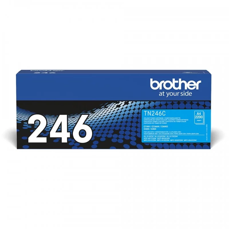 Brother Cartouche de toner TN-246C originale – Cyan, 2200 pages, Cyan, 1 pièce