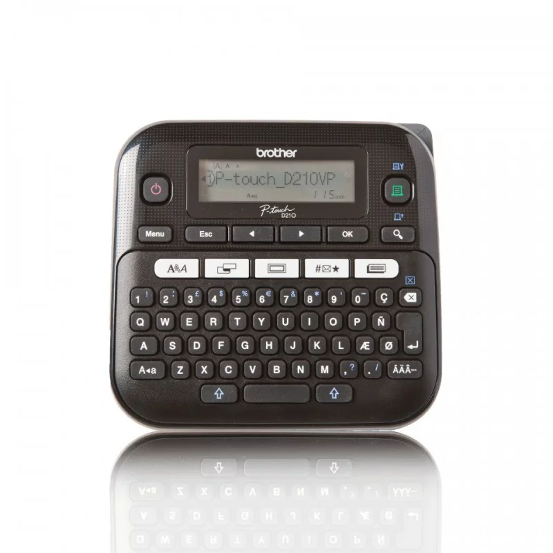 Brother PT-D210VP étiqueteuse professionnelle, QWERTY, Transfert thermique, 180 x 180 DPI, 20 mmsec, Noir