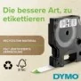 Dymo D1 étiquettes autocollantes authentiques | impression en blanc sur fond noir | 12 mm x 7 m | pour étiqueteuses LabelManager, Blanc sur noir, D1, Polyester, Belgique, -18 - 90 C, DYMO