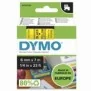 Dymo D1 étiquettes autocollantes authentiques | rouleau de 6 mm x 7 m | impression en noir sur fond jaune | autocollantes | pour étiqueteuses LabelManager, Noir sur jaune, Polyester, Belgique, -18 - 90 C, DYMO, LabelManager, LabelWriter 450 DUO