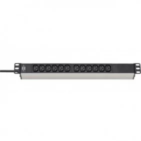 Brennenstuhl 1390007112, 2 m, Intérieure, Coupleur C13, IP20, Noir, Argent, 12 sortie CA