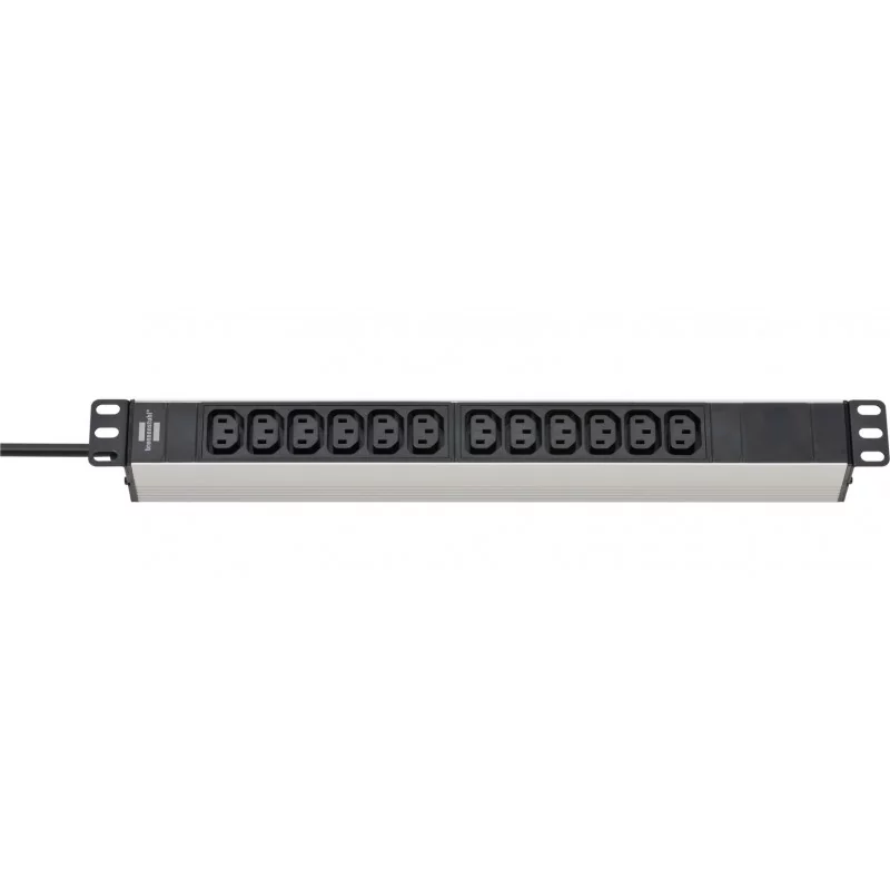 Brennenstuhl 1390007112, 2 m, Intérieure, Coupleur C13, IP20, Noir, Argent, 12 sortie CA
