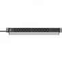 Brennenstuhl 1390007112, 2 m, Intérieure, Coupleur C13, IP20, Noir, Argent, 12 sortie CA