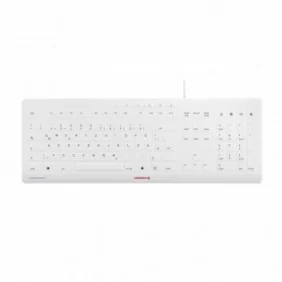 Cherry Contour Design Stream, Avec fil, USB, QWERTZ, Gris