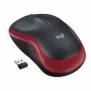 Logitech M185, Ambidextre, Optique, RF sans fil, 1000 DPI, Rouge