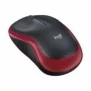 Logitech M185, Ambidextre, Optique, RF sans fil, 1000 DPI, Rouge