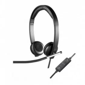 Logitech H650E, Avec fil, BureauCentre d'appels, 50 - 10000 Hz, 120 g, Casque, Noir, Argent