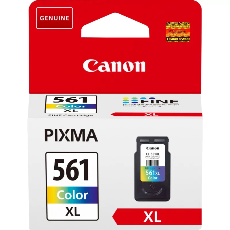 Canon Cartouche d'encre couleur à haut rendement CL-561XL, Rendement élevé , Cyan, Magenta, Jaune, 12,2 ml, 1 pièce, 300 pages