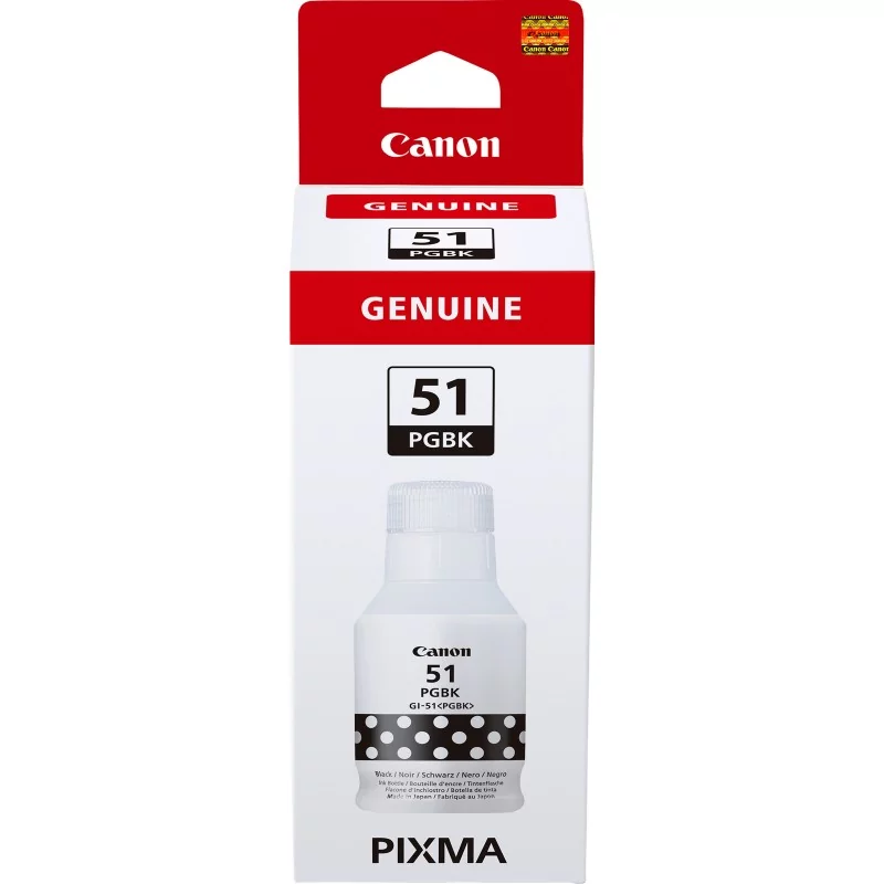 Canon GI-51PGBK, haut rendement, bouteille d'encre, noir, Original, Noir, Canon, PIXMA G1520, G2520, G2560, G3520, G3560, Jet d'encre, Japon