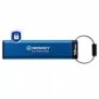 Kingston IronKey Keypad 200 de 16 Go, FIPS 140-3 niveau 3 en attente, chiffrement AES-256, 16 Go, USB Type-A, 3.2 Gen 1 3.1 Gen 1, 145 Mos, Gaine, Bleu