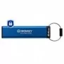 Kingston IronKey Keypad 200 de 64 Go, FIPS 140-3 niveau 3 en attente, chiffrement AES-256, 64 Go, USB Type-A, 3.2 Gen 1 3.1 Gen 1, 145 Mos, Gaine, Bleu