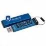 Kingston IronKey Keypad 200 de 64 Go, FIPS 140-3 niveau 3 en attente, chiffrement AES-256, 64 Go, USB Type-A, 3.2 Gen 1 3.1 Gen 1, 145 Mos, Gaine, Bleu
