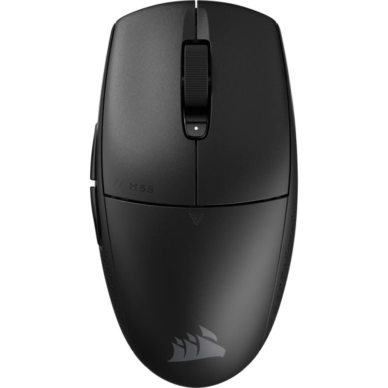 Corsair M55, Droitier, Optique, RF sans fil + Bluetooth, 24000 DPI, Noir