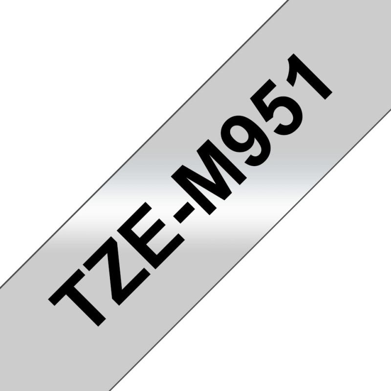 Brother TZE-M951, Noir sur argent, Chine, 5 année, Brother, 8 m, 28 mm