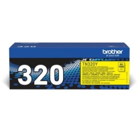 Brother TN-320Y - Cartouche de toner originale – Jaune, 1500 pages, Jaune, 1 pièce