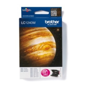 Brother LC1240M - Cartouche d'encre originale – Magenta, Magenta, Encre à pigments, 1 pièce, 600 pages, Paquet unique