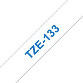 Brother TZE-133, Bleu sur transparent, TZe, Gris, Transfert thermique, Chine, 5 année