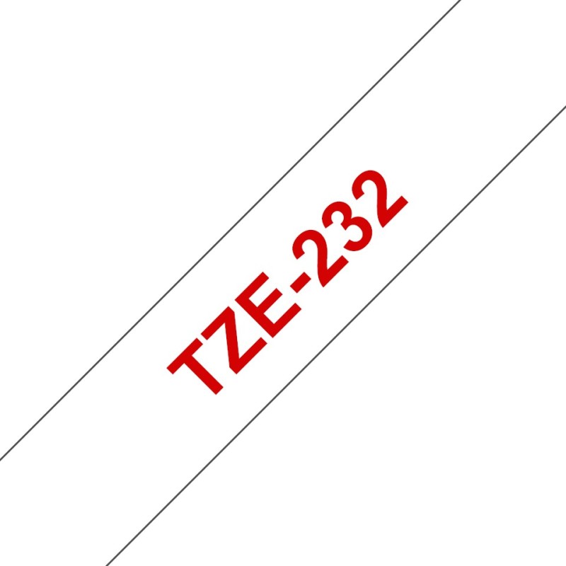 Brother TZE-232, Rouge sur blanc, TZe, Philippines, 5 année, Brother, 1,2 cm