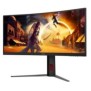 AOC G4 CU34G4Z, 86,4 cm 34", 3440 x 1440 pixels, Wide Quad HD, LED, 1 ms, Noir, Rouge