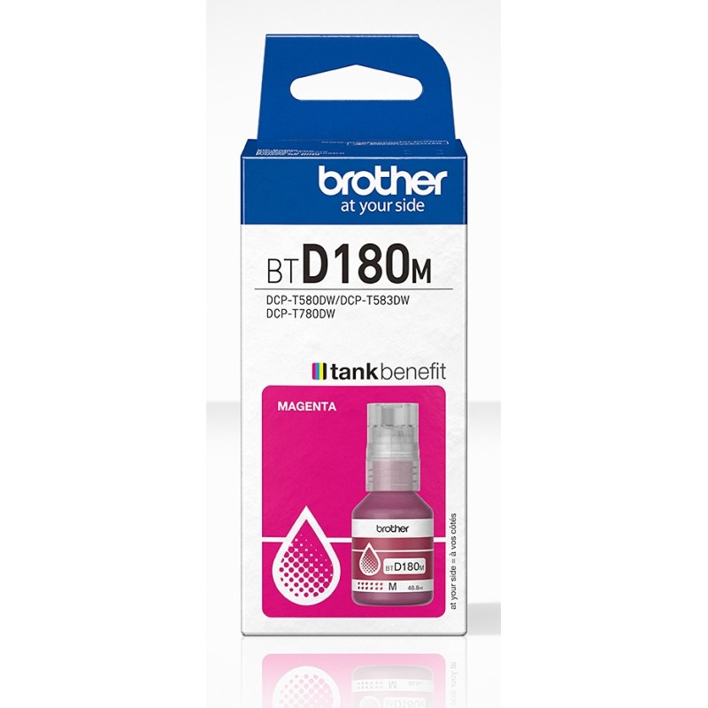 Brother BTD180M Magenta Bouteille d'encre originale, Original, Magenta, Brother, DCP-T580DW, DCP-T583DW, DCP-T780DW, 5000 pages, 1 pièce