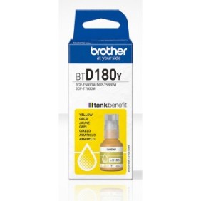 Brother BTD180Y Jaune Bouteille d'encre originale, Original, Jaune, Brother, DCP-T580DW, DCP-T583DW, DCP-T780DW, 5000 pages, 1 pièce