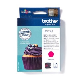 Brother LC123M - Cartouche d'encre originale – Magenta, Magenta, Encre à pigments, 1 pièce, 600 pages, Paquet unique