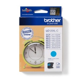 Brother LC-125XLC, Cyan, 1 pièce, 1200 pages, Paquet unique