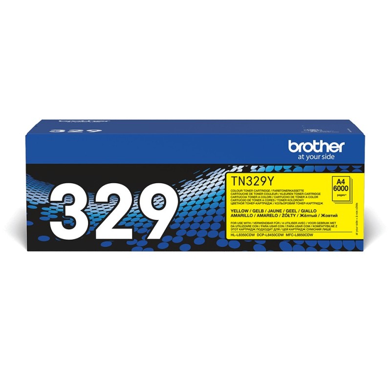 Brother TN-329Y - Cartouche de toner originale – Jaune, 6000 pages, Jaune, 1 pièce
