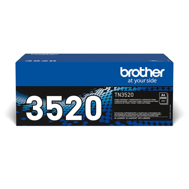 Brother TN-3520 - Cartouche de toner originale à très haut rendement – Noir, 20000 pages, Noir, 1 pièce