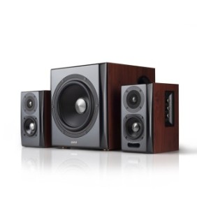 Edifier S350DB, 2.1 canaux, 150 W, Universel, Noir, Bois, Bois, Sans fil