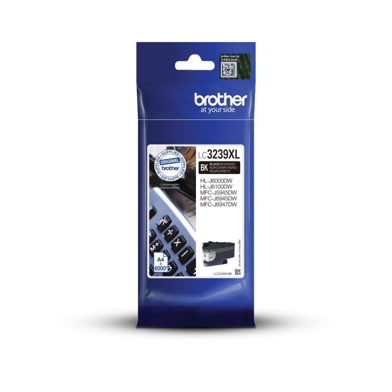 Brother LC-3239XLBK, Rendement élevé , Noir, Encre à pigments, 1 pièce, 6000 pages