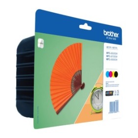 Brother LC-129XLVALBP, Noir, Cyan, Bordeaux, Jaune, 4 pièce, 2400 pages, 1200 pages, Multi pack