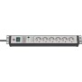 Brennenstuhl 1156057696, 3 m, 6 sortie CA, Intérieure, Courbe, IP20, Noir, Gris clair