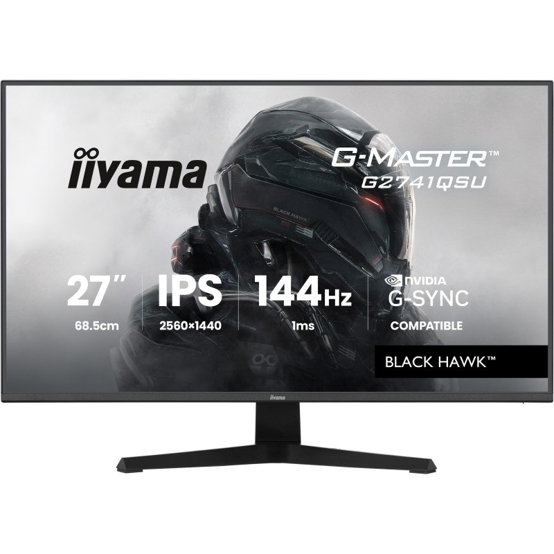 Iiyama G-MASTER G2741QSU-B1, 68,6 cm 27", 2560 x 1440 pixels, 4K Ultra HD, QLED, 1 ms, Noir