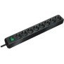 Brennenstuhl 1159300018, 3 m, Noir, Plastique, 8 sortie CA, Noir, 1 pièce