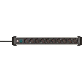 Brennenstuhl 1391030000, 3 m, Intérieure, Courbe, IP20, Aluminium, Noir, Argent
