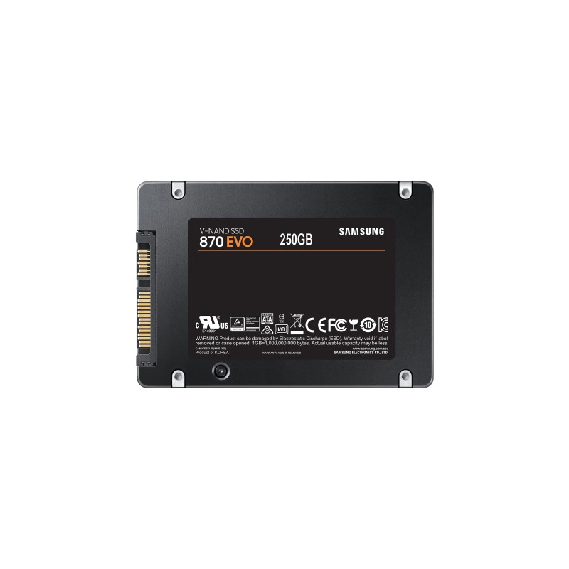 Samsung 870 EVO, 250 Go, 2.5", 560 Mos, 6 Gbits