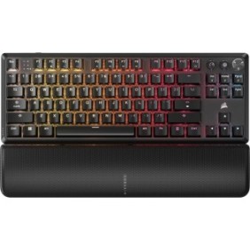 Corsair K70 CORE, Sans fil, FR sans fil +USB, Clavier mécanique, QWERTY, LED RGB, Noir