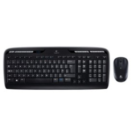 Logitech MK330, Taille réelle 100 %, Sans fil, USB, QWERTY, Noir, Souris incluse
