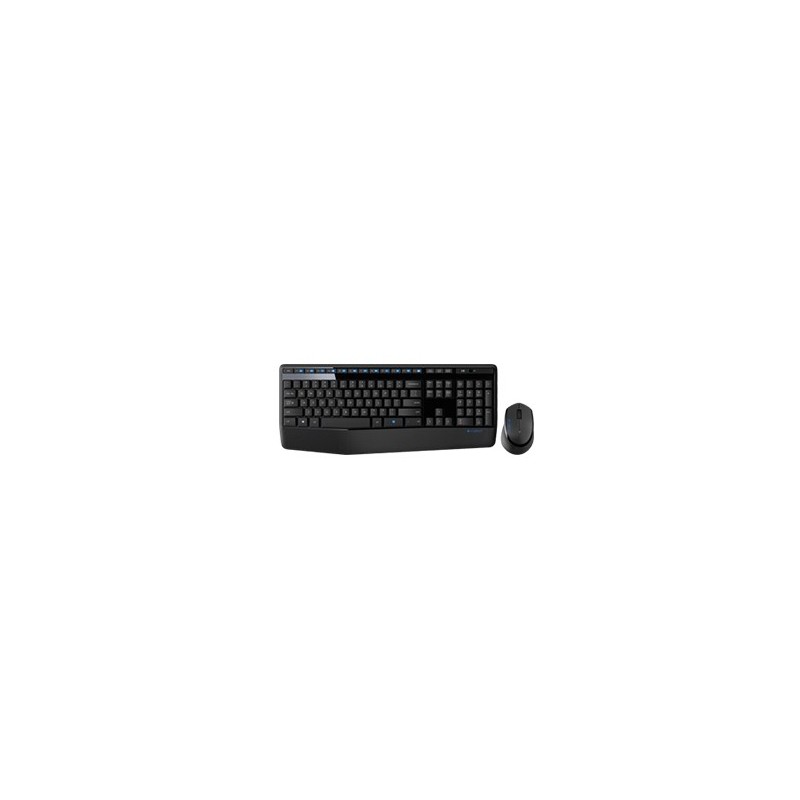 Logitech MK345, Taille réelle 100 %, Sans fil, RF sans fil, QWERTY, Noir, Souris incluse