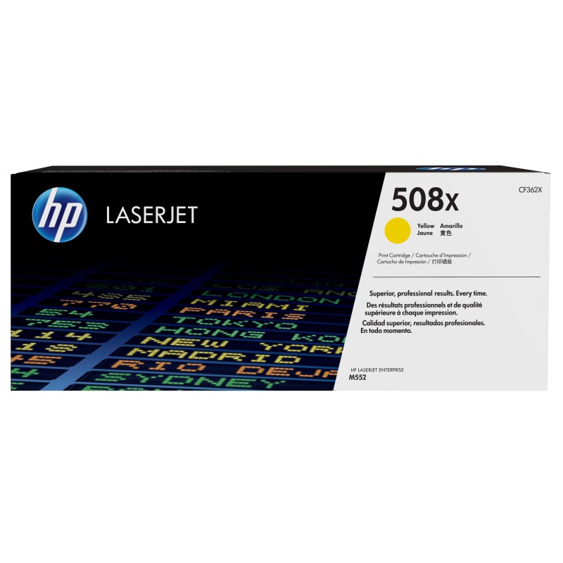 HP 508X toner LaserJet Jaune grande capacité authentique, 9500 pages, Jaune, 1 pièce