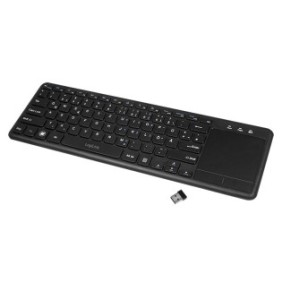 LogiLink ID0188, Mini, Sans fil, RF sans fil, QWERTZ, Noir