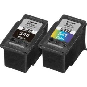 Canon Multipack de cartouches d'encre PG-540CL-541 CMY, Rendement standard, Noir, Cyan, Magenta, Jaune, 2 pièce, 2465 pages, 180 pages, Multi pack