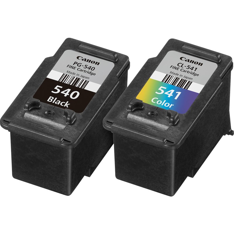 Canon Multipack de cartouches d'encre PG-540CL-541 CMY, Rendement standard, Noir, Cyan, Magenta, Jaune, 2 pièce, 2465 pages, 180 pages, Multi pack