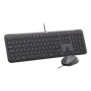 Logitech Signature Slim Combo MK620 For Business, Avec fil, USB, Commutateur de touche « ciseaux », QWERTZ, Graphite, Souris incluse