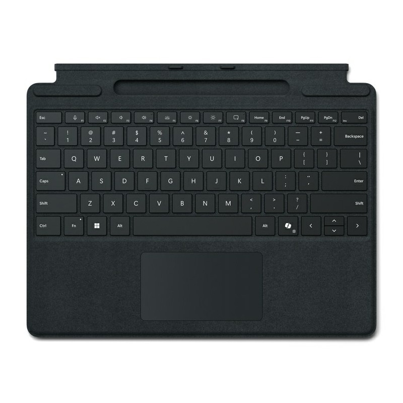 Microsoft Surface Pro Keyboard with pen storage for Business, QWERTZ, Luxembourgeois, Pavé tactile, Microsoft, Surface Pro 10 for Business Surface Pro 9 for Business Surface Pro 8 for Business Surface Pro X..., Noir