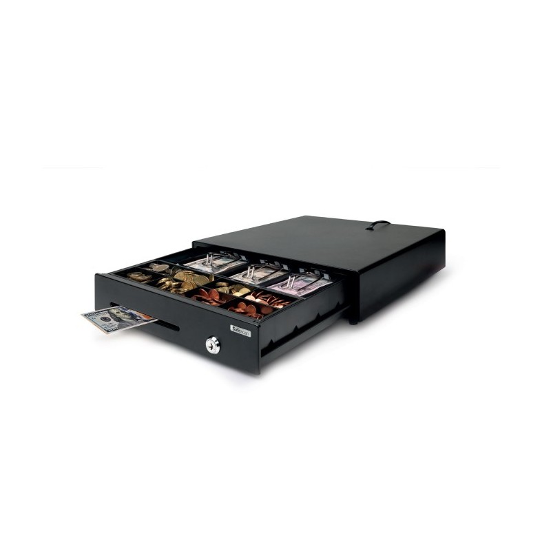 Safescan 132-0448, Tiroirs-caisse manuels et automatiques, Plastique, Acier, Noir, 12 -24 V