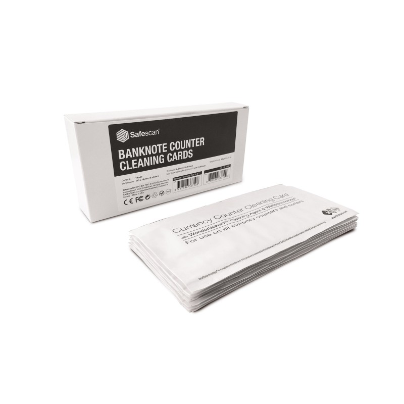 Safescan 152-0663, Carte de nettoyage, Safescan, Safescan bill counters, Blanc, 153 mm, 76 mm